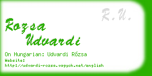 rozsa udvardi business card