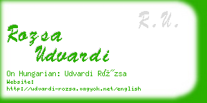 rozsa udvardi business card